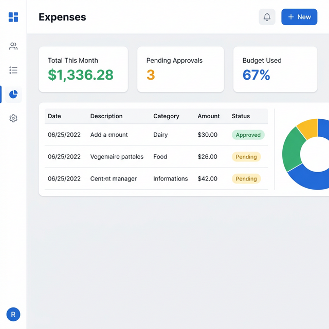 Expense Tracking template preview